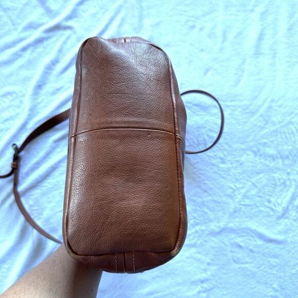 STEVEN Steve Madden 100% Pebbled Leather Crossbody Bag Brown - Picture 10 of 13